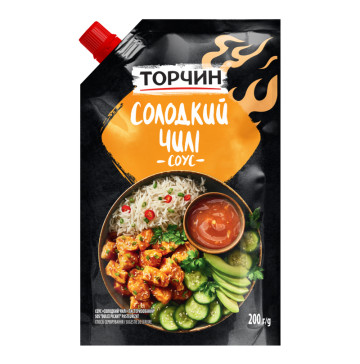 Соус пастеризований Солодкий чилі Торчин д/п 200г