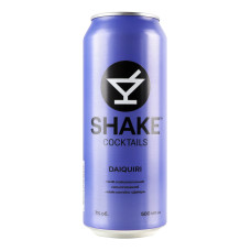 Напій слабоалкогольний 500мл 7% сильногазований Daiquiri Cocktails Shake з/б