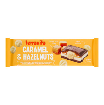 Шоколад молочний Caramel&Hazelnuts Terravita м/у 235г