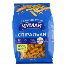 Вироби макаронні Спіральки Чумак м/у 400г