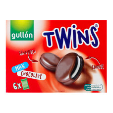 Печиво з какао з начинкою покрите молочним шоколадом Twins Gullon к/у 6х42г