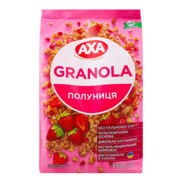 Гранола хрустка Полуниця Axa м/у 330г