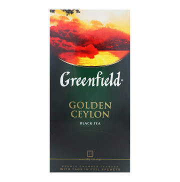 Чай чорний Golden Ceylon Greenfield к/у 25х2г