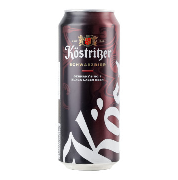Пиво 0.5л 4.8% темне фільтроване пастеризоване Schwarzbier Köstritzer з/б