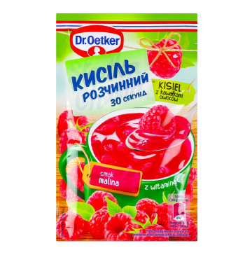 Кисіль зі смаком малини з шматочками фруктів Dr.Oetker м/у 31.5г