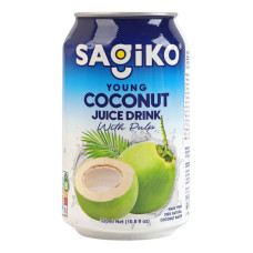 Напій молодого кокосу з м'якоттю Sagiko з/б 320мл