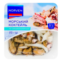 Коктейль морський По-середземноморськи Norven лоток 170г