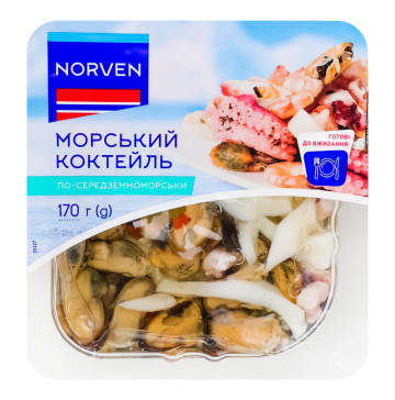 Коктейль морський По-середземноморськи Norven лоток 170г