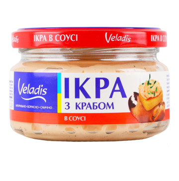 Ікра атлантичних риб з крабом в соусі Veladis c/б 160г