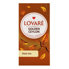 Чай чорний байховий дрібний Golden Ceylon Lovare к/у 24х2г