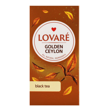 Чай чорний байховий дрібний Golden Ceylon Lovare к/у 24х2г