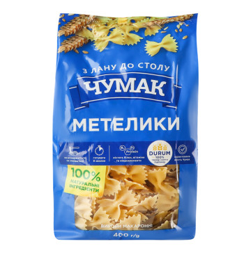 Вироби макаронні Метелики Чумак м/у 400г