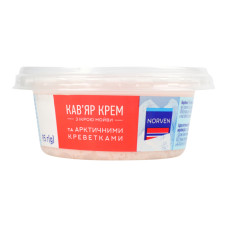 Крем кав'яр з ікрою мойви та арктичними креветками Norven ст 95г
