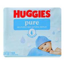 Серветки вологі для дітей Pure Huggies 3х56шт