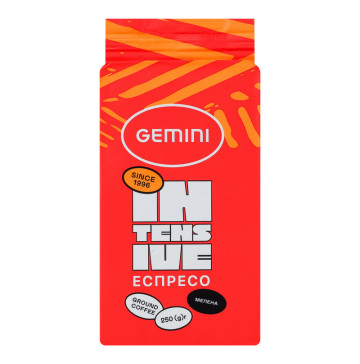 Кава натуральна смажена мелена Еспресо Intensive Gemini 1ґ в/у 250г