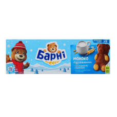 Тістечко бісквітне Молоко Барні к/у 5х30г Тістечко бісквітне Молоко Барні к/у 5х30г