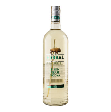 Напій алкогольний 1л 40% на основі горілки та настою зубрівки Bison Grass Herbal пл
