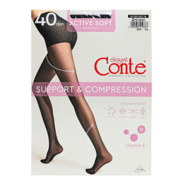 Колготки жіночі Conte elegant Active Soft 40den 2 nero