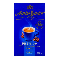 Кава натуральна смажена мелена Premium Ambassador м/у 225г