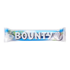 Цукерка з м'якоттю кокоса вкрита молочним шоколадом Bounty м/у 2х28.5г