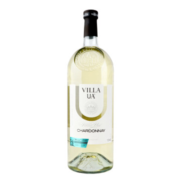 Вино 1.5л 9.5-14% біле сухе Chardonnay Villa UA пл