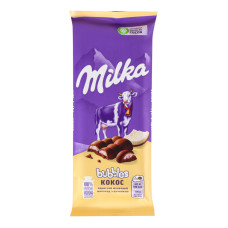Шоколад молочний пористий Кокос Bubbles Milka м/у 97г