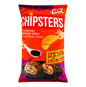 Чипси картопляні Курка-рол та соєвий соус Asian collection Chipster's м/у 90г