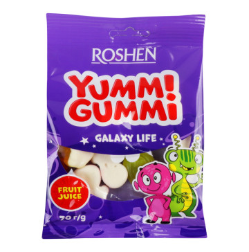 Цукерки желейні Galaxy Life Yummi Gummi Roshen м/у 70г