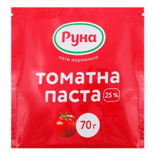 Паста томатна 25% Руна м/у 70г