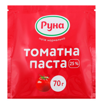 Паста томатна 25% Руна м/у 70г