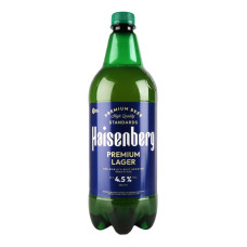 Пиво 1л 4.5% світле фільтроване пастеризоване Premium Lager Haisenberg п/пл