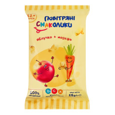 Сніданки сухі круп'яні для дітей від 12міс Яблучко + морква Повітряні Смаколики м/у 15г