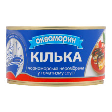 Кілька чорноморська нерозібнана в томатному соусі Аквамарин з/б 230г