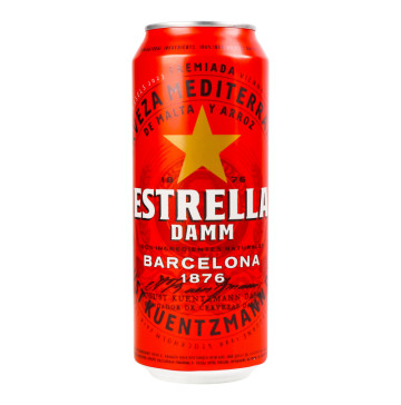 Пиво світле Estrella Damm Barselona 4.6% з/б 500мл