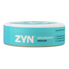 Подушечки нікотиновмісні безтютюнові Spearmint Medium ZYN 20х0.7г