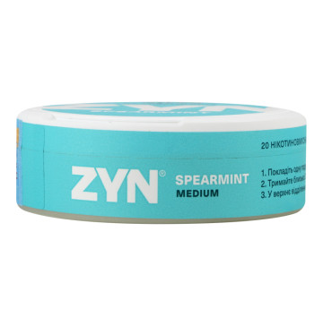 Подушечки нікотиновмісні безтютюнові Spearmint Medium ZYN 20х0.7г