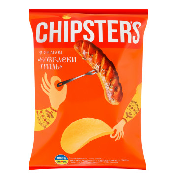 Чипси картопляні Ковбаски гриль Chipster`s м/у 130г