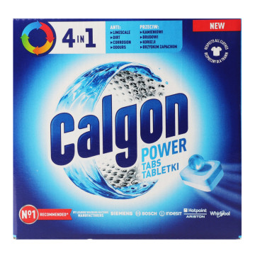 Засіб для захисту посудомийної машини в таблетках 4в1 Power Tabs Calgon 15шт