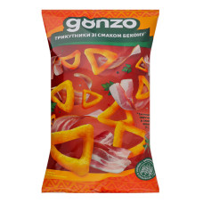 Трикутники кукурудзяні зі смаком бекону Gonzo м/у 70г