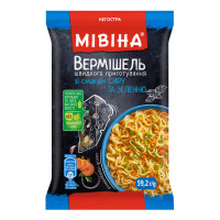 Вермішель швидкого приготування негостра зі смаком сиру та зеленню Мівіна м/у 59.2г