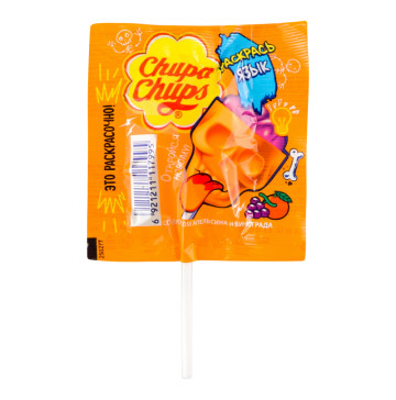 Карамель зі смаком апельсина та винограду Розфарбуй язик Chupa Chups м/у 15г