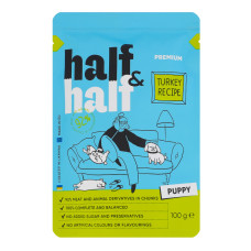 Корм вологий повнораціонний для цуценят з індичкою у соусі Turkey recipe Premium Half&Half д/п 100г Корм вологий повнораціонний для цуценят з індичкою у соусі Turkey recipe Premium Half&Half д/п 100г