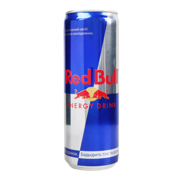 Напій енергетичний безалкогольний сильногазований з таурином Red Bull Energy drink з/б 355мл