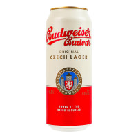 Пиво 0.5л 5% світле фільтроване пастеризоване Budweiser Budvar з/б