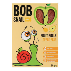 Цукерки фруктові натуральні Apple-pear Rolls Bob Snail к/у 60г