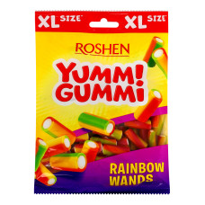 Цукерки желейні Rainbow wands Yummi gummi Roshen м/у 165г Цукерки желейні Rainbow wands Yummi gummi Roshen м/у 165г