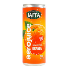 Нектар газований пастеризований апельсиновий Aerojuice Jaffa з/б 250мл