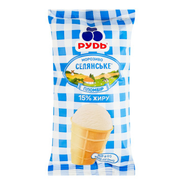 Морозиво пломбір Селянське Рудь м/у 80г