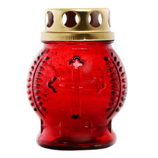 Лампадка зі свічкою в склі 8см №8-01 Оском Плюс 1шт