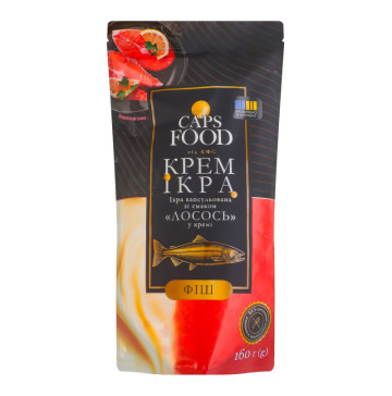 Ікра капсульована у кремі Фіш зі смаком Лосось пастеризована Крем ікра Caps food д/п 160г